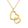 Sterling Silver Gold Plated Double Heart Necklace - More Than Just a Gift | Narborough Hall