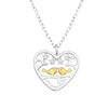 Sterling Silver Lovebirds Heart Necklace - More Than Just a Gift | Narborough Hall