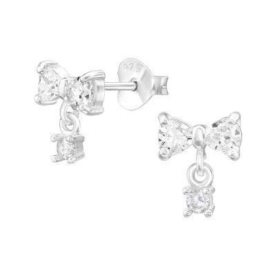Sterling Silver Dangling Bow Earrings - More Than Just a Gift | Narborough Hall