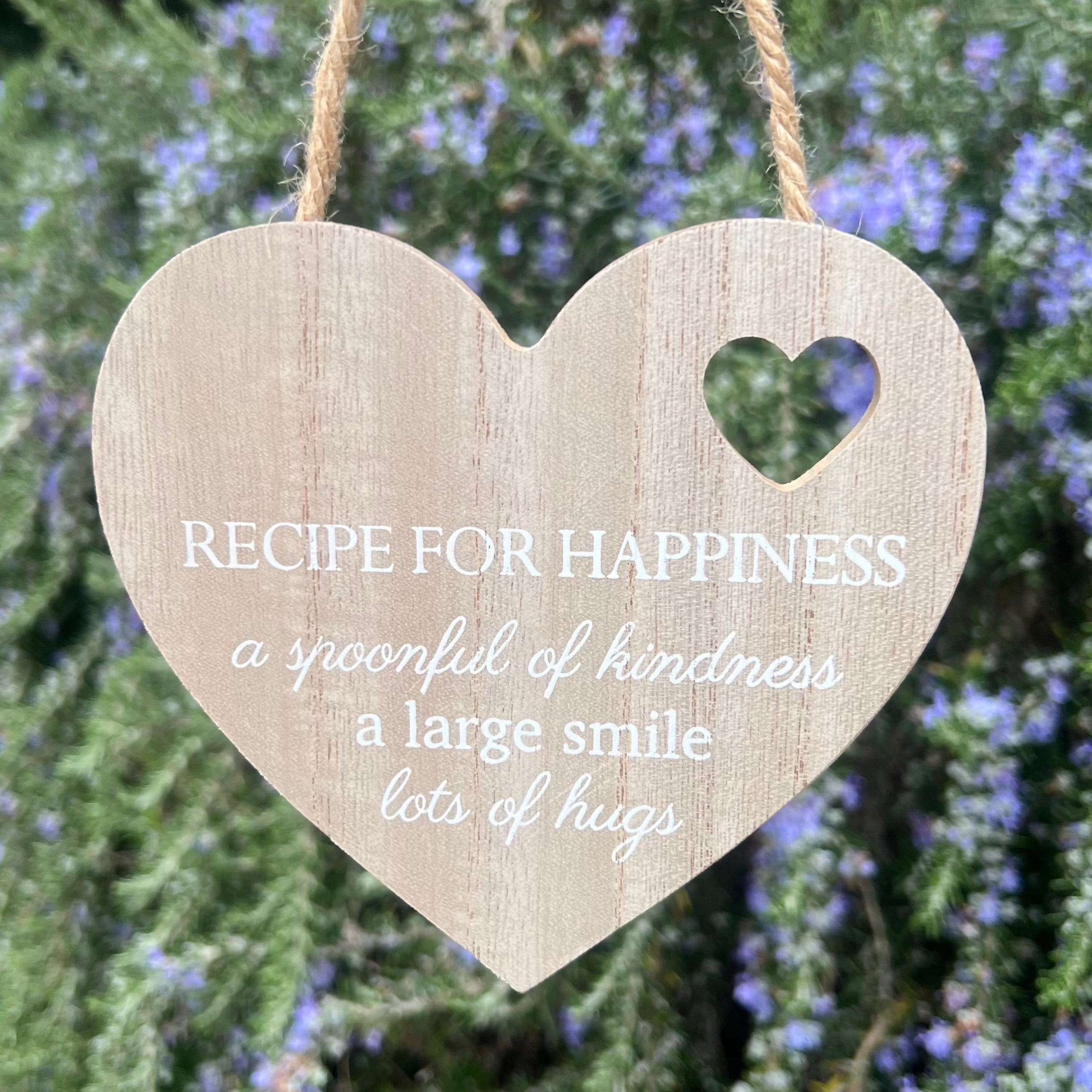 Recipe for Happiness Heart Plaque