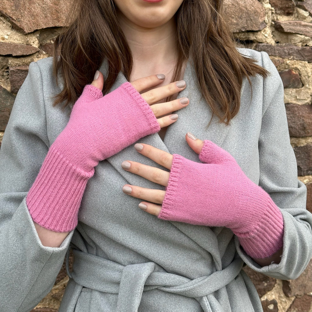 Pink Fingerless Gloves