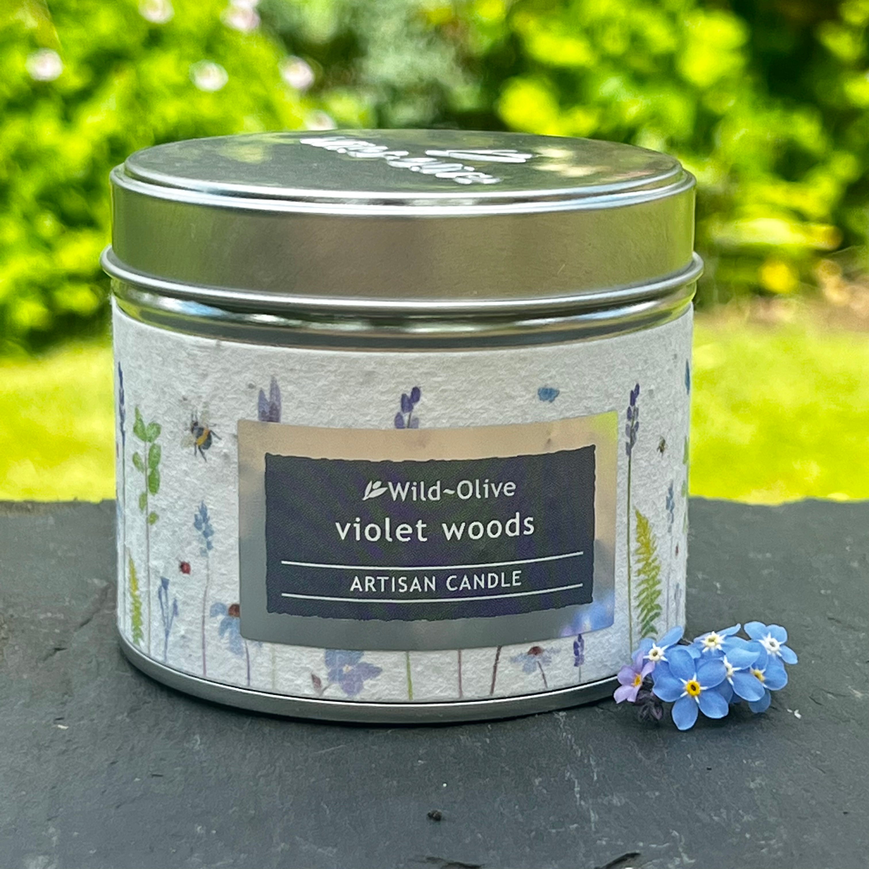 Wild Olive Violet Woods Artisan Candle