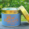 Lily-flame Blue Hyacinth Candle Tin