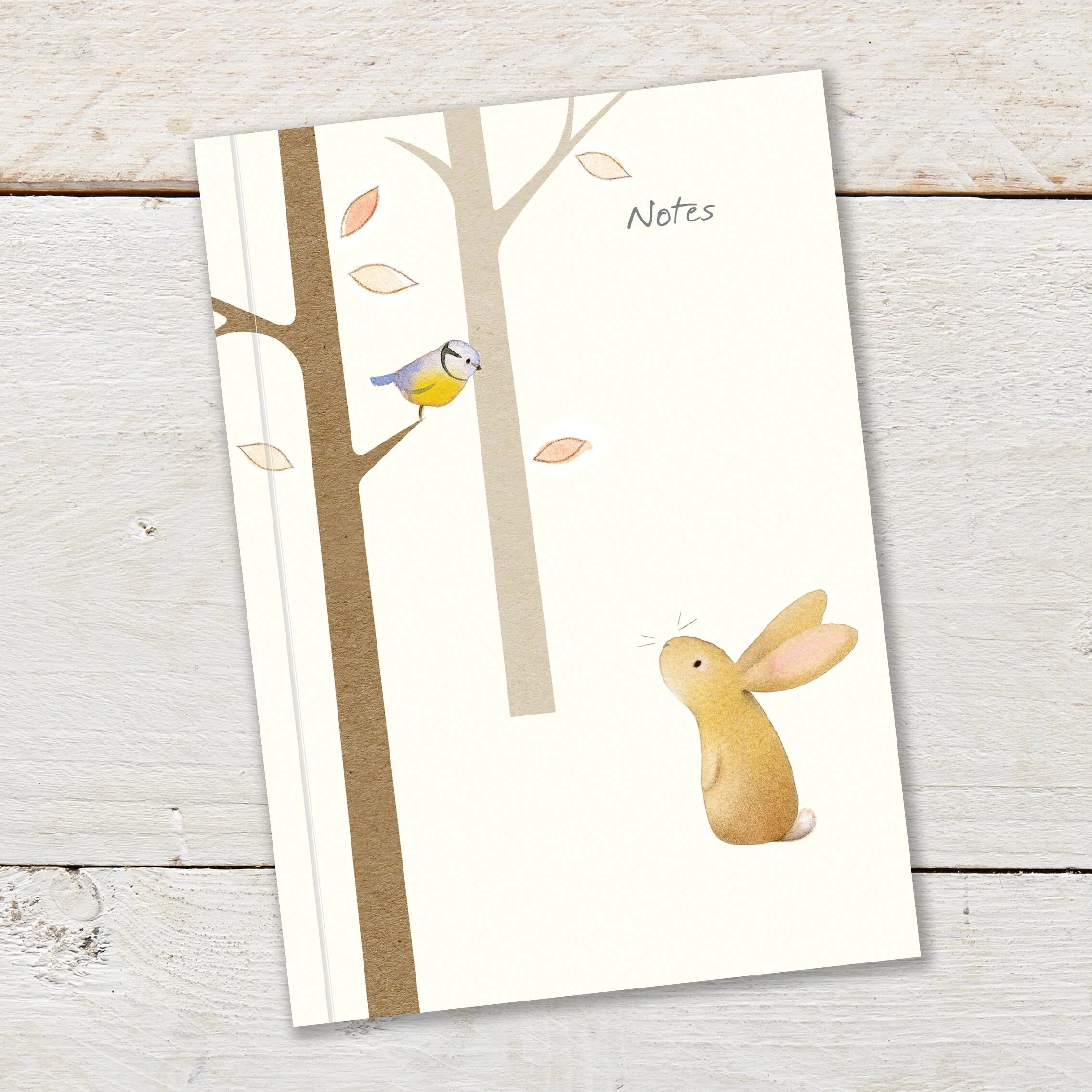 Ginger Betty Bird and Bunny Notes Notebook