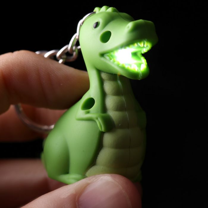 RAWR Roaring Dinosaur LED Keyring with Sound