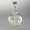 Sterling Silver CZ Heart Necklace