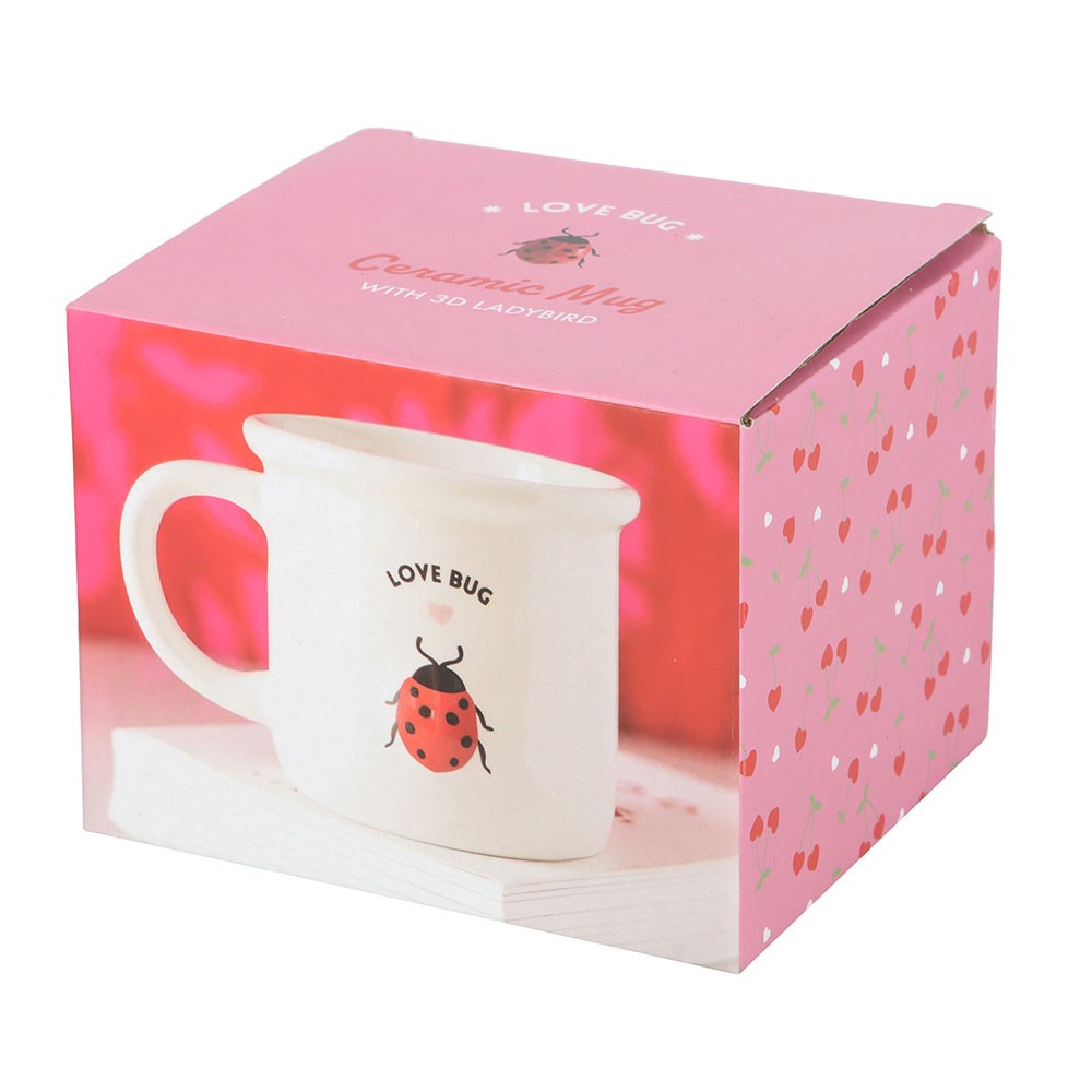 Lovestruck Love Bug Mug with 3D Ladybird