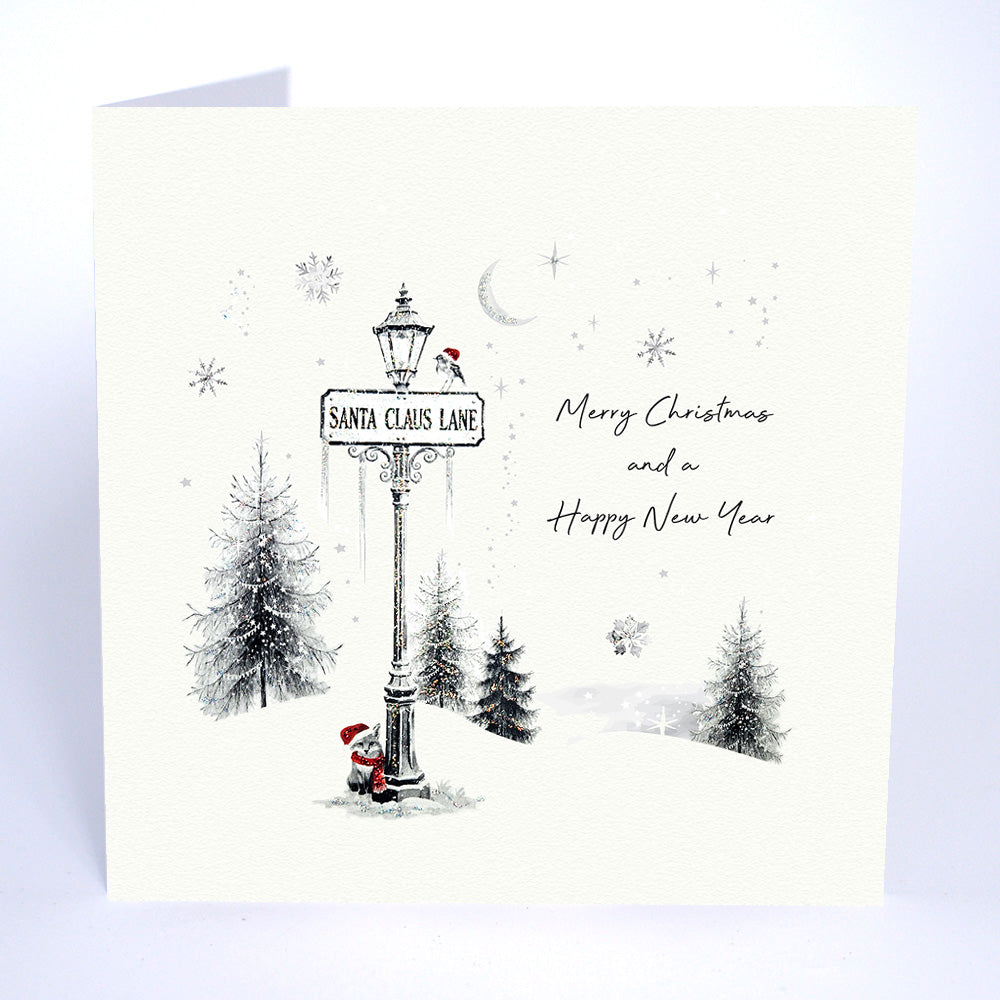 Five Dollar Shake Merry Christmas and a Happy New Year (Santa Claus Lane) Christmas Card