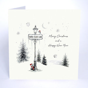 Five Dollar Shake Merry Christmas and a Happy New Year (Santa Claus Lane) Christmas Card