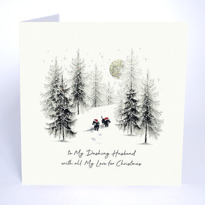 Five Dollar Shake To My Dashing Husband With All My Love For Christmas (Dogs) Christmas Card