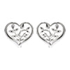 Unique & Co Sterling Silver Leaf Heart Earrings