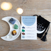 Success Prosperity Abundance Healing Crystal Set With Moon Trinket Dish