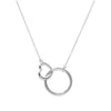 Unique Sterling Silver Circle & Heart Necklace