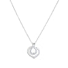 Unique & Co Sterling Silver CZ Swirl Heart Necklace
