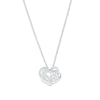 Unique & Co Sterling Silver Leaf Heart Necklace