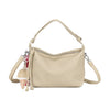 Sara Laser Cut Shoulder Bag - Beige