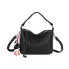 Sara Laser Cut Shoulder Bag - Black