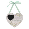 Love Story Wildflower Countdown Heart Plaque