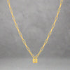 Sterling Silver Gold Chunky Chain Padlock Necklace