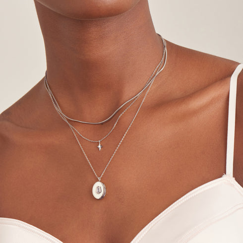 Ania Haie Silver Star Opal Pendant Necklace