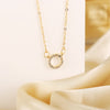 Gold Circle Diamante Necklace