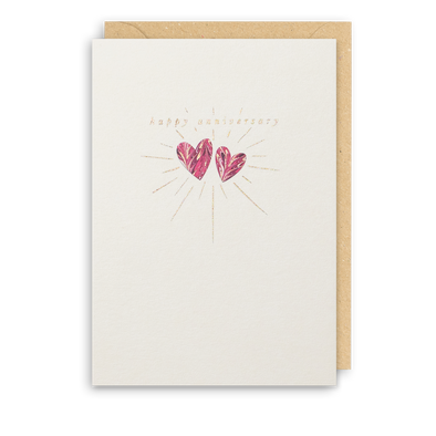 Neptune Happy Anniversary Hearts Card