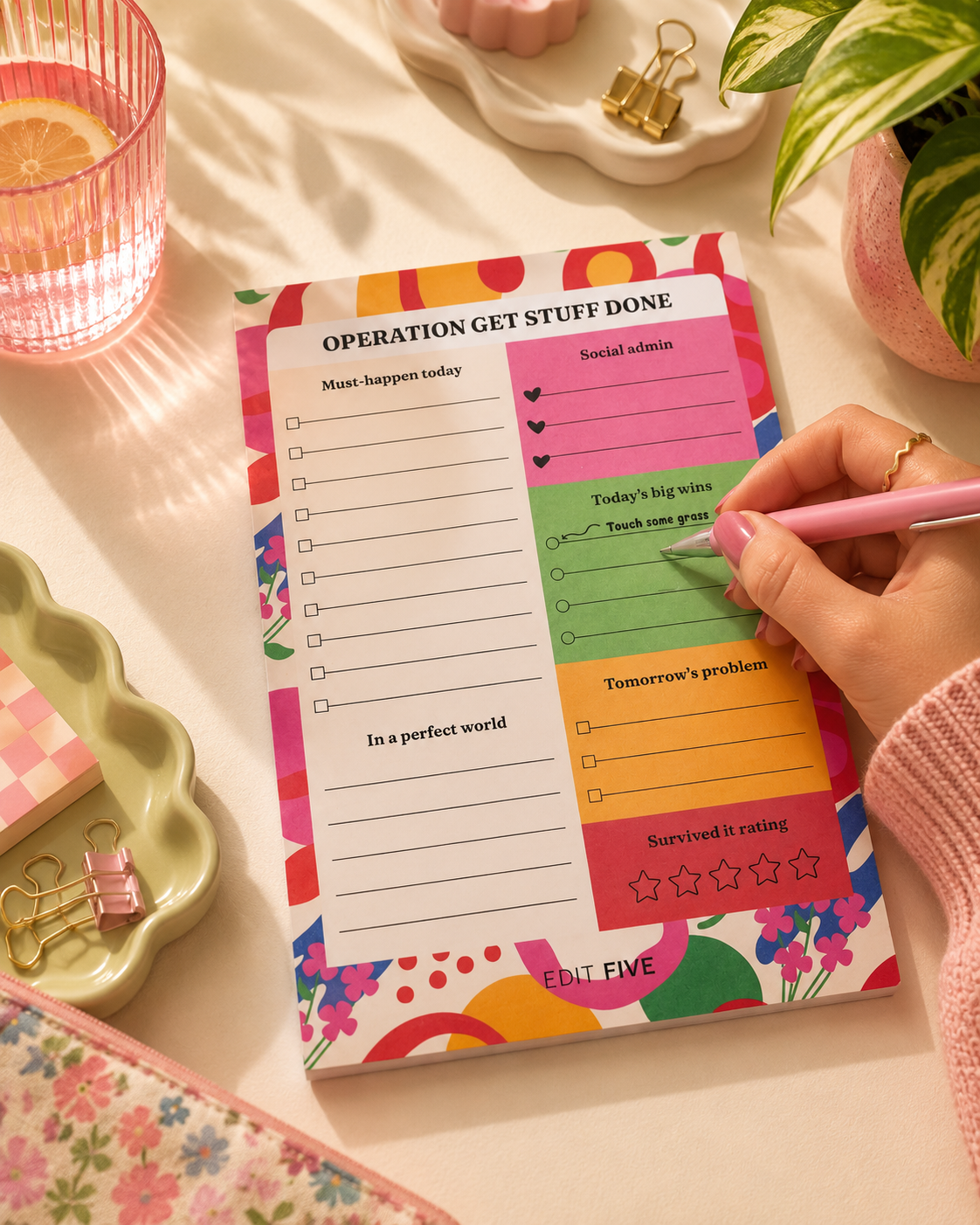 Operation Get Stuff Done A5 Notepad