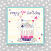 Happy 9th Birthday Girl Card