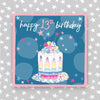 Happy 13th Birthday Girl Card