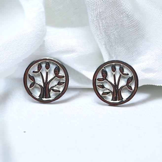 Unique & Co Silver Tree Earrings