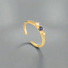 Sterling Silver Gold Lapis Star Adjustable Ring