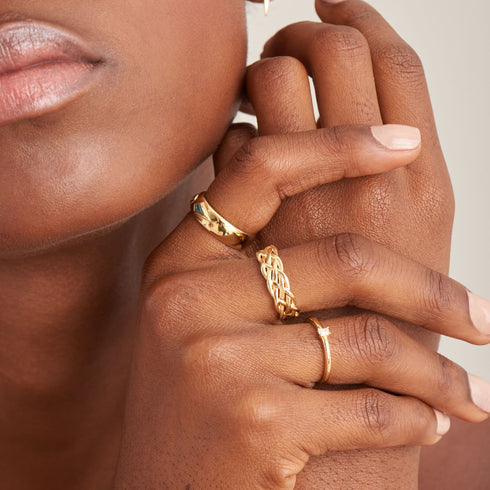 Ania Haie Gold Glam Adjustable Ring