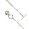 Sterling Silver 2 Hearts T-Bar Bracelet