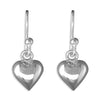 Sterling Silver Small Heart Hook-in drop Earrings