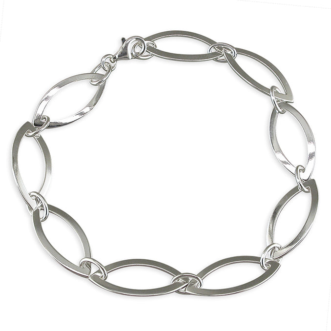 Sterling Silver Marquis Ovals Bracelet