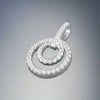 Sterling Silver CZ Double Circle Necklace