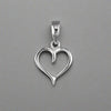 Sterling Silver Small Open Heart Necklace