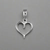 Sterling Silver Small Open Heart Necklace