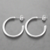 Sterling Silver Plain Hoop Stud