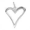Sterling Silver Abstract Outline Heart Necklace