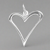 Sterling Silver Abstract Outline Heart Necklace