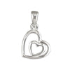 Sterling Silver Double Heart Necklace