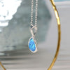 POM Sterling Silver Opal Teardrop Pendant