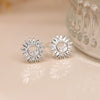 Pom Sterling Silver Starflower and Crystal Stud Earrings