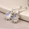 POM Sterling Silver Rainbow Moonstone Decorative Drop Earrings