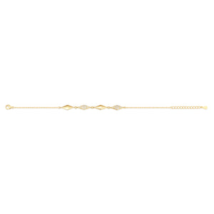 Kurate Gold-Plated CZ Fancy Bracelet
