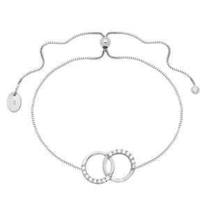 Sterling Silver CZ Circle Link Bracelet - More Than Just a Gift | Narborough Hall
