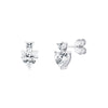 Sterling Silver CZ Double Heart Earrings - More Than Just a Gift | Narborough Hall