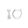 Kurate CZ Hinged Hoop Earrings
