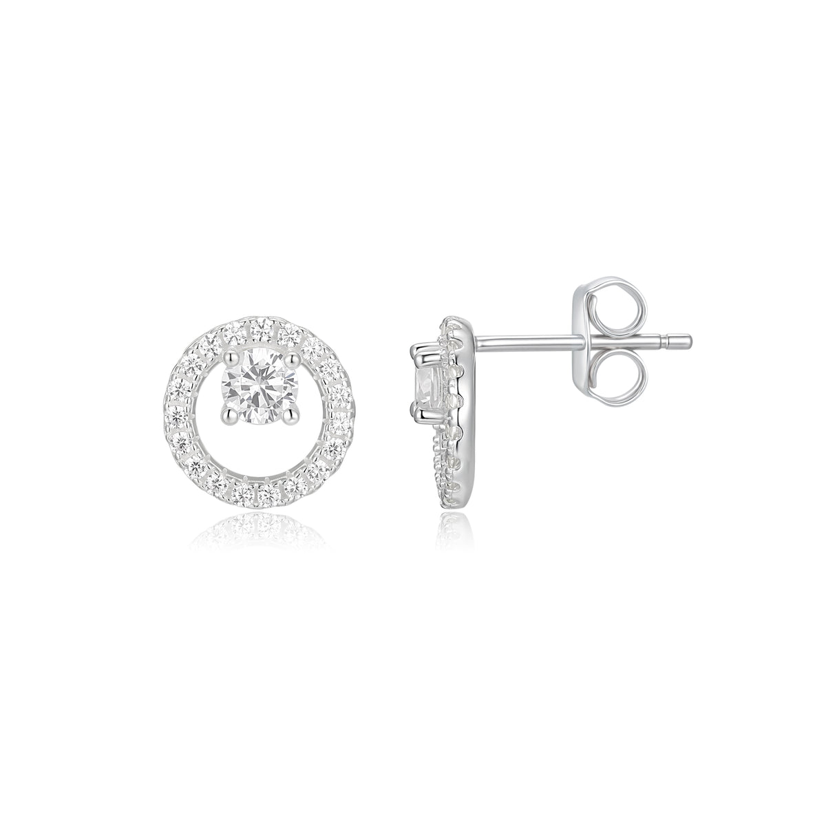 Kurate CZ Circle Earrings